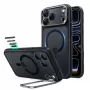 ESR Classic Hybrid Kickstand MagSafe capa para iPhone 17 Pro Max / 18 Pro Max, preta fosca