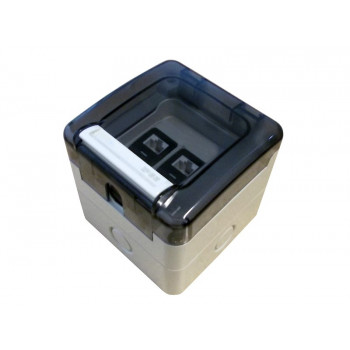 Alantec OS002IP tomada hermética, 2 x RJ45, IP66, de superfície, não equipada