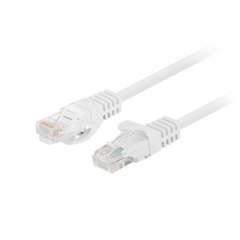 Lanberg PCU5-20CC-0050-W cabo de rede CAT.5E UTP, 0,5 m, branco (10 unid.)