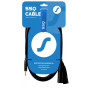 SSQ MIXLR1 SS-1816 cabo de áudio, jack estéreo de 3,5 mm – 2x XLR, 1 m, preto