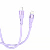 Tellur cabo de silicone de Type-C para Lightning, PD 30 W, 1 m, roxo