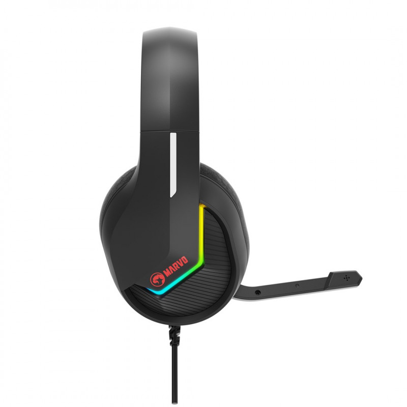 Marvo Tactic 40 H8618 BK auscultadores para jogos, com fio, RGB, pretos