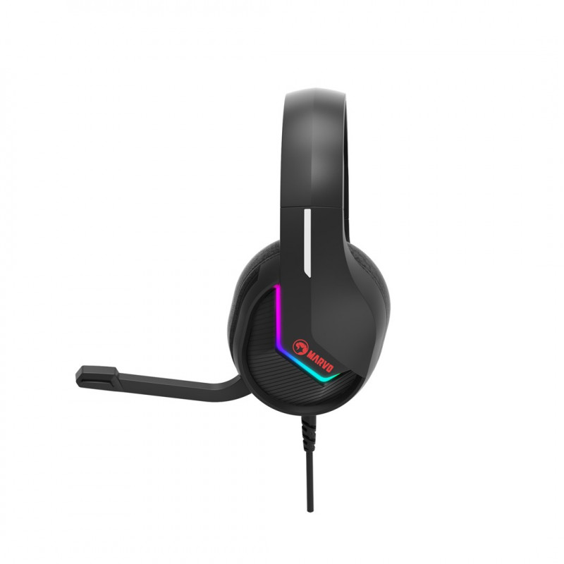 Marvo Tactic 40 H8618 BK auscultadores para jogos, com fio, RGB, pretos