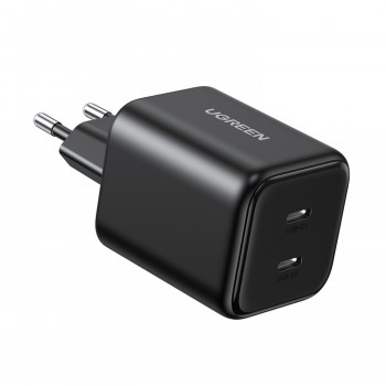 Ugreen X526 carregador 45 W, 2 x USB-C, GaN, preto
