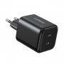 Ugreen X526 carregador 45 W, 2 x USB-C, GaN, preto