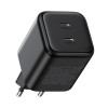 Ugreen X526 carregador 45 W, 2 x USB-C, GaN, preto