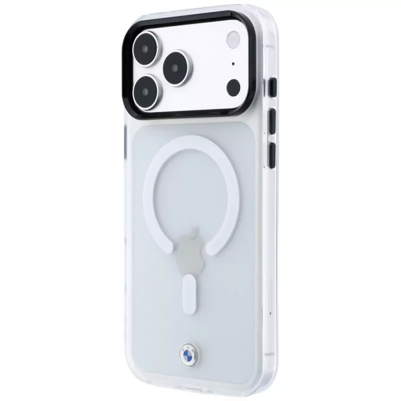 BMW Sign Frosted IML & Metal Logo MagSafe capa para iPhone 18 Pro Max / 17 Pro Max, transparente