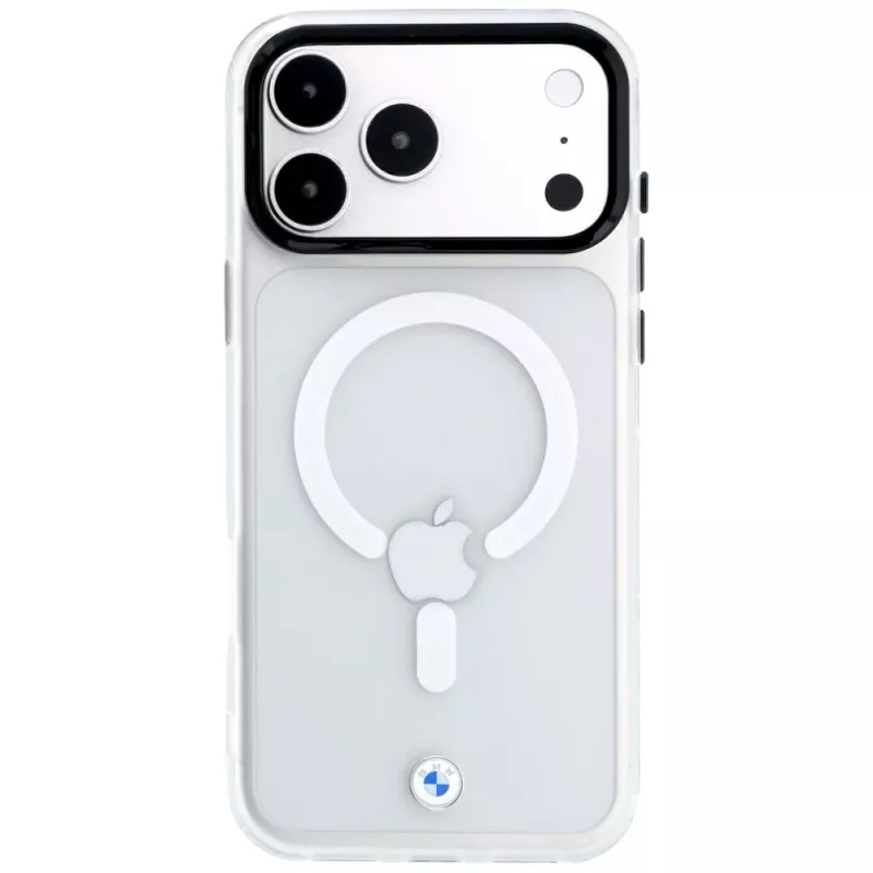 BMW Sign Frosted IML & Metal Logo MagSafe capa para iPhone 18 Pro Max / 17 Pro Max, transparente