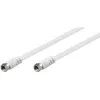 Wentronic 27035 cabo coaxial, tipo F, 5 m, branco