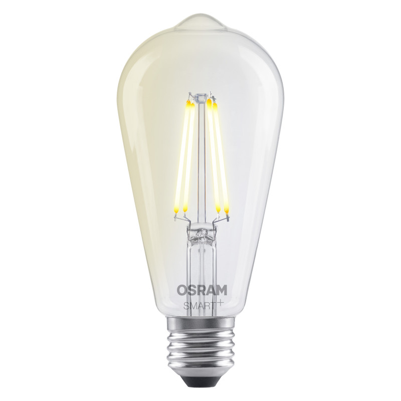 Osram SMART+ MATTER Dimmable Classic Edison 60 827 E27 lâmpada inteligente, 6 W, branco quente, Wi-Fi