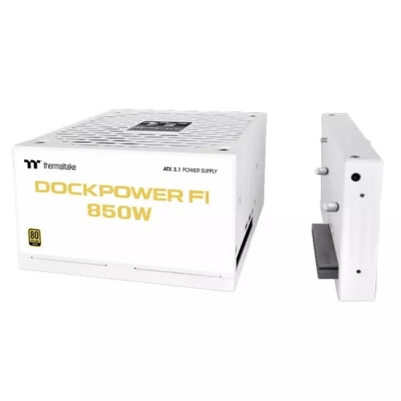 Thermaltake Dockpower FI 850 W fonte de alimentação para PC, ATX 3.1, 80 PLUS Gold, branco neve