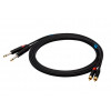SSQ RCAJM2 SS-1428 cabo de áudio, 2x RCA – 2x jack mono de 6,3 mm, 2 m, preto