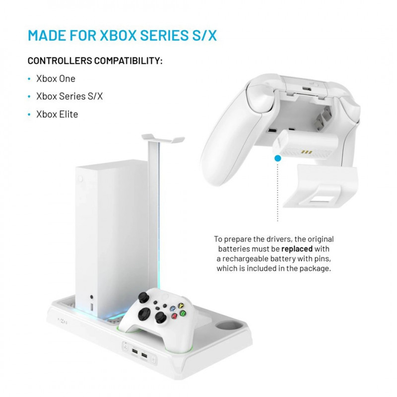 Fixed FIXXB-MCS-WH estação multifunções para Xbox Series X/S, branca