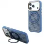 Guess Ring Stand 360 4G Classic Logo MagSafe capa para iPhone 18 Pro / 17 Pro, azul