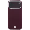 BMW BMW001223 capa para iPhone 18 Pro / 17 Pro, Sign Deboss Quilted Metal Logo, MagSafe, bordô
