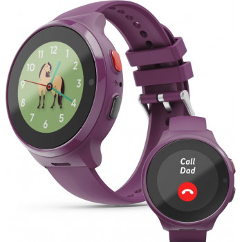 Hama 00178670 smartwatch para crianças com GPS, botão SOS e função de chamadas, cor de baga