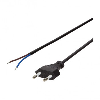 LogiLink CP137 cabo de alimentação, CEE 7/16 para extremidade aberta, preto, 1,5 m