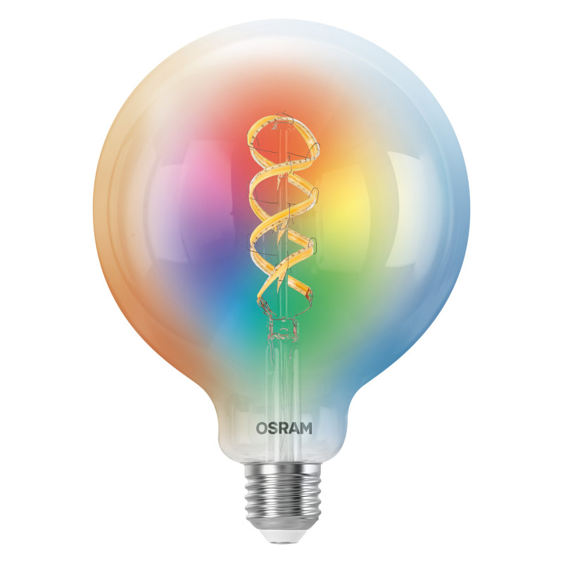 Osram SMART+ MATTER Filament Multicolor Classic Globe 125 40 lâmpada inteligente, E27, 4,8 W, RGBW, Wi-Fi