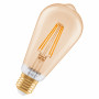 Osram SMART+ MATTER Filament Dimmable Classic Edison 53 824 lâmpada inteligente, dourada, E27, 6 W, branco quente, Wi-Fi