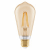 Osram SMART+ MATTER Filament Dimmable Classic Edison 53 824 lâmpada inteligente, dourada, E27, 6 W, branco quente, Wi-Fi