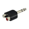 SSQ HA7 adaptador, 2 x RCA fêmea – jack estéreo de 6,3 mm