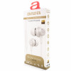 Aiwa ESTM-500W auriculares intra-auriculares com fio e microfone, ficha de 3,5 mm, brancos