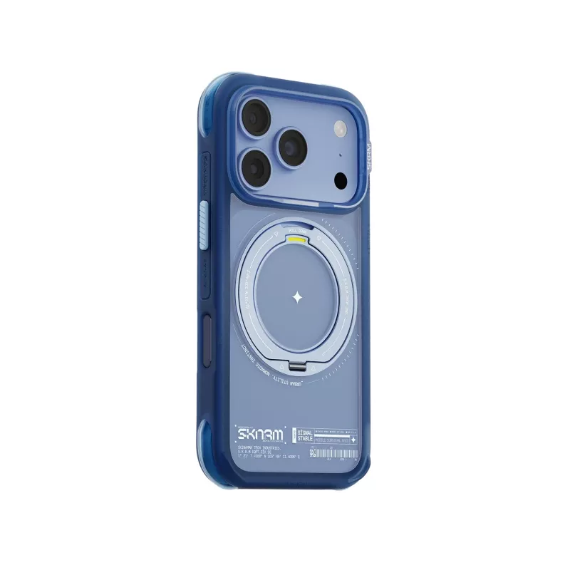 Skinarma Atlas capa com MagSafe e suporte rotativo para iPhone 18 Pro / 17 Pro, azul