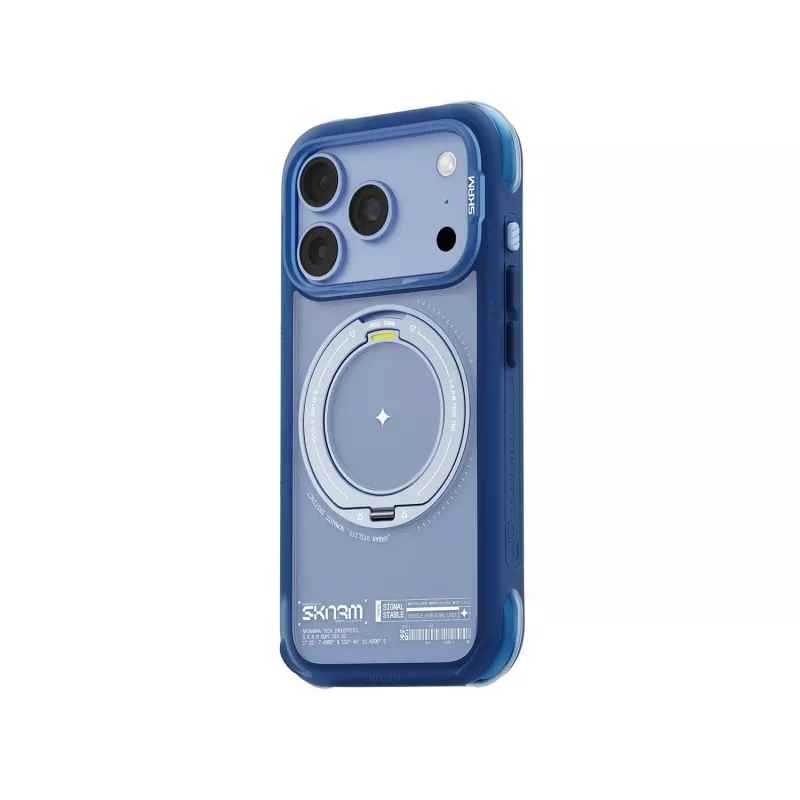 Skinarma Atlas capa com MagSafe e suporte rotativo para iPhone 18 Pro / 17 Pro, azul