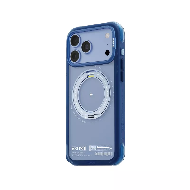 Skinarma Atlas capa com MagSafe e suporte rotativo para iPhone 18 Pro Max / 17 Pro Max, azul