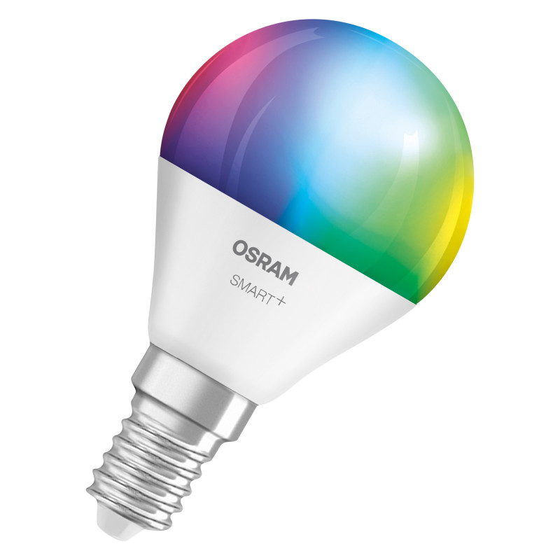 Osram SMART+ MATTER Multicolor Classic P40 lâmpada inteligente, E14, 4,9 W, RGBW, Wi-Fi