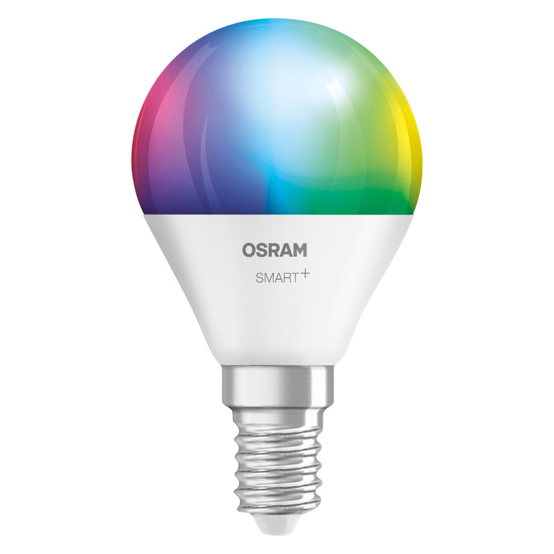 Osram SMART+ MATTER Multicolor Classic P40 lâmpada inteligente, E14, 4,9 W, RGBW, Wi-Fi