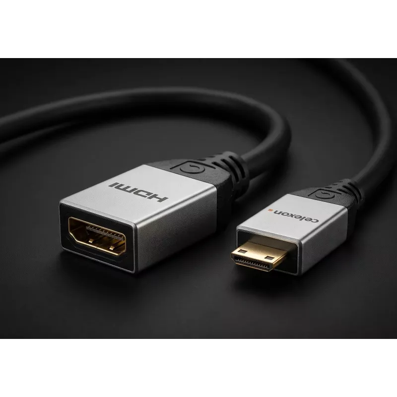 celexon adaptador Mini HDMI M/F com Ethernet, 2.0a/b, 4K, Professional