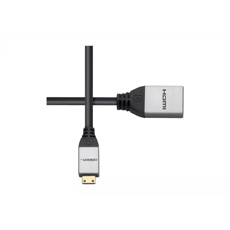 celexon adaptador Mini HDMI M/F com Ethernet, 2.0a/b, 4K, Professional