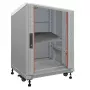 IT-BUDGET armário de rede de 19 polegadas SRK 99ITB19SRK1266GGM, conjunto completo, 12 U, 600x600 mm, cinzento-claro