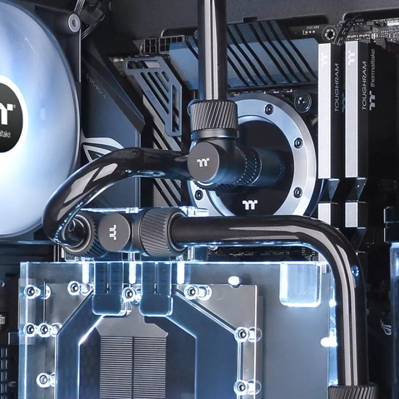 Thermaltake Pacific SF extensor de ligação de 20 mm (fêmea-macho), preto mate, CL-W392-CU00MK-A