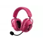 Logitech G PRO X3 LIGHTSPEED auscultadores sem fios para jogos, 2,4 GHz, magenta