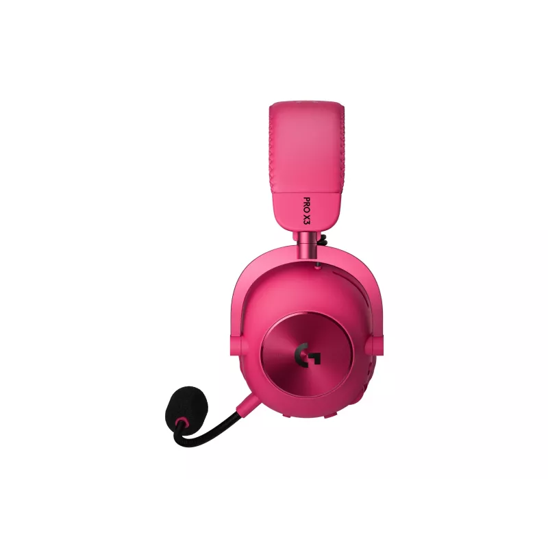 Logitech G PRO X3 LIGHTSPEED auscultadores sem fios para jogos, 2,4 GHz, magenta
