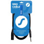 SSQ JSXM5 SS-1464 cabo Jack estéreo – XLR de 3 pinos macho, 5 m, preto