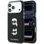 Karl Lagerfeld KF003250 capa para iPhone 18 Pro Max / 17 Pro Max, Saffiano with Karl & Choupette Heads Pins & Logo, preta