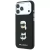 Karl Lagerfeld KF003250 capa para iPhone 18 Pro Max / 17 Pro Max, Saffiano with Karl & Choupette Heads Pins & Logo, preta