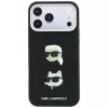 Karl Lagerfeld KF003250 capa para iPhone 18 Pro Max / 17 Pro Max, Saffiano with Karl & Choupette Heads Pins & Logo, preta