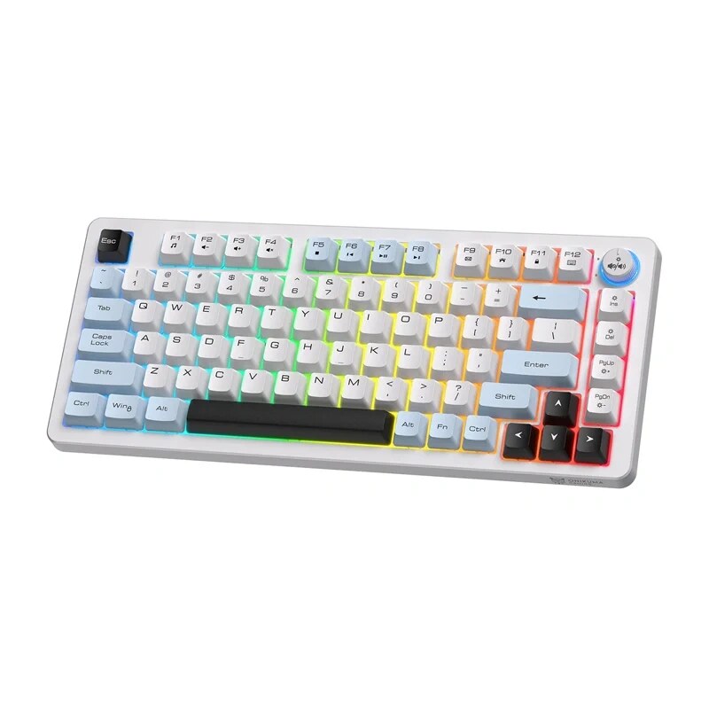 ONIKUMA MT501 teclado gaming, 75%, branco