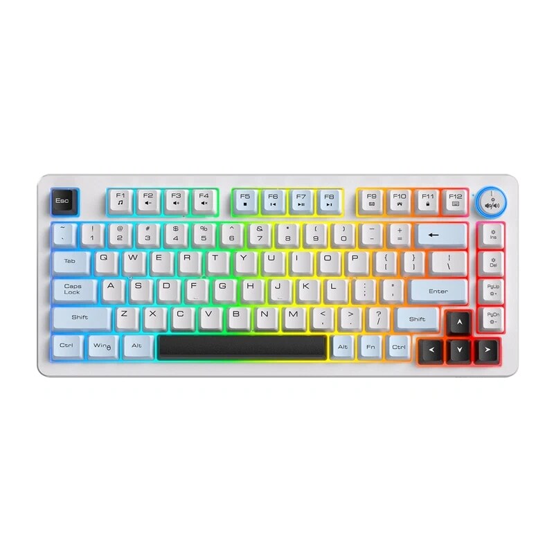 ONIKUMA MT501 teclado gaming, 75%, branco
