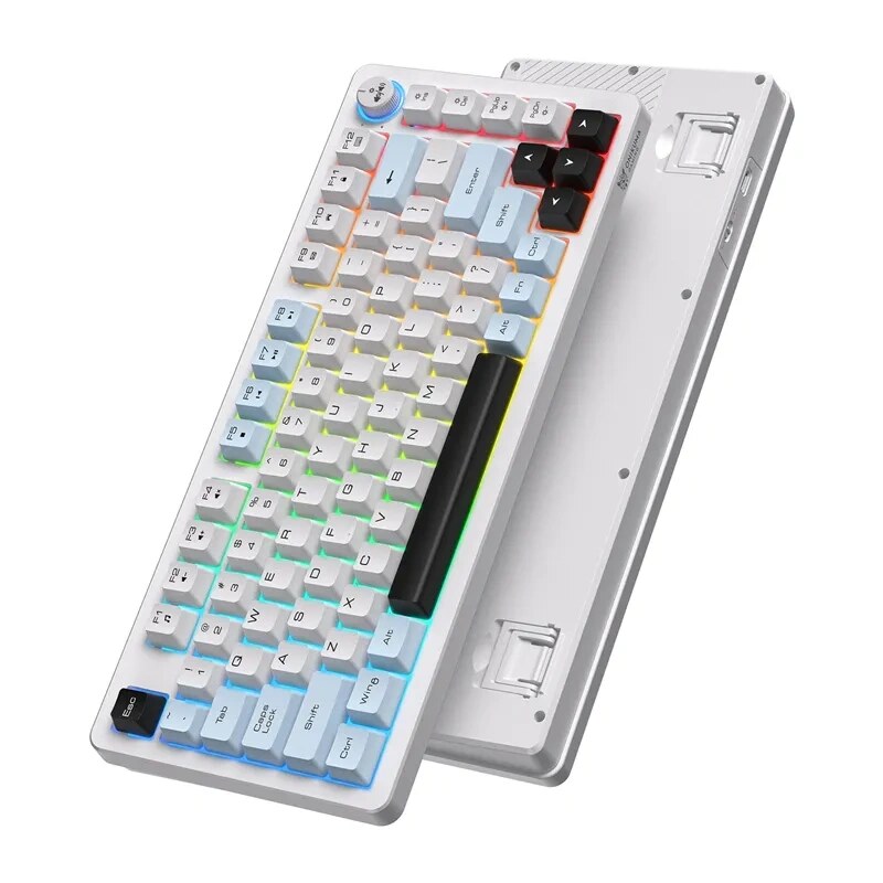 ONIKUMA MT501 teclado gaming, 75%, branco