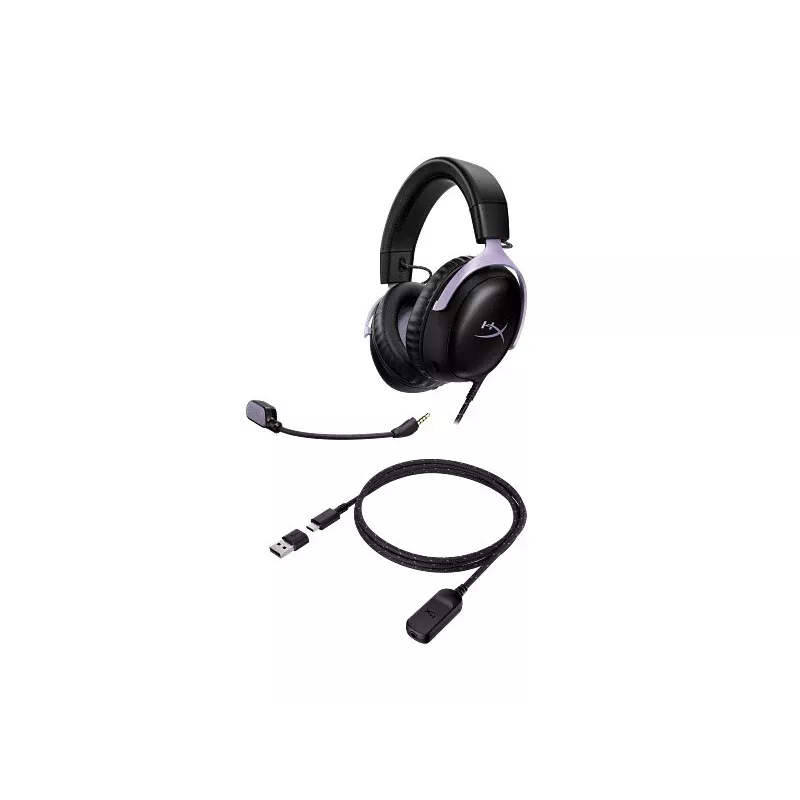 HyperX Cloud III auscultadores para jogos, preto/lavanda