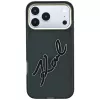 Capa Karl Lagerfeld KF003382 IML Big Signature Resin Metal Frame para iPhone 18 Pro Max / 17 Pro Max, preta