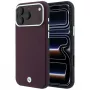 Capa BMW BMW001224 Sign Deboss Quilted Metal Logo MagSafe para iPhone 18 Pro Max / 17 Pro Max, bordeaux