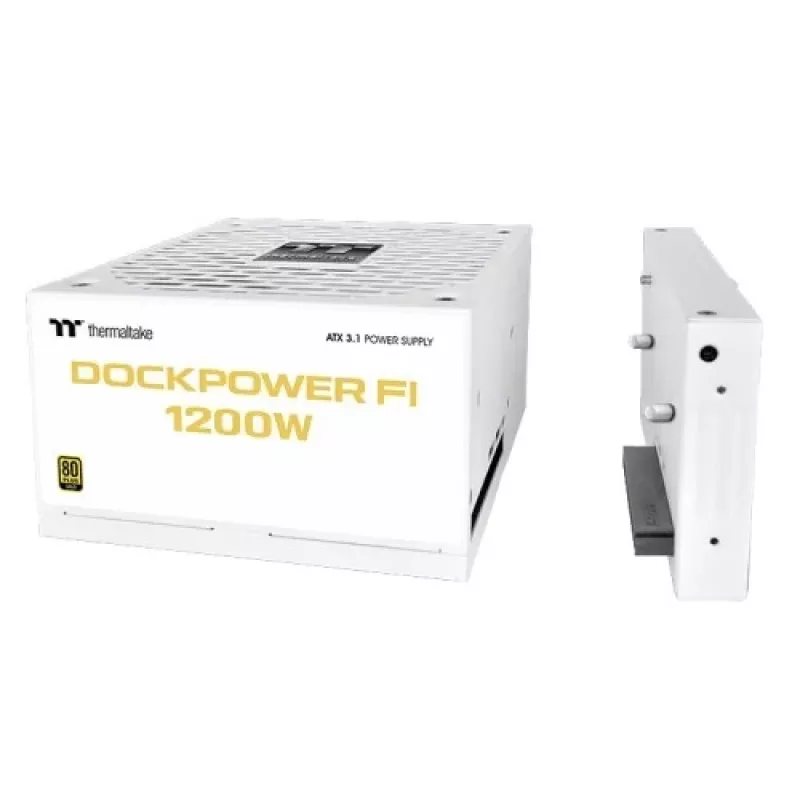 Thermaltake TT Dockpower FI 1200W Snow fonte de alimentação, 1200 W, 80 PLUS Gold, modular, branca