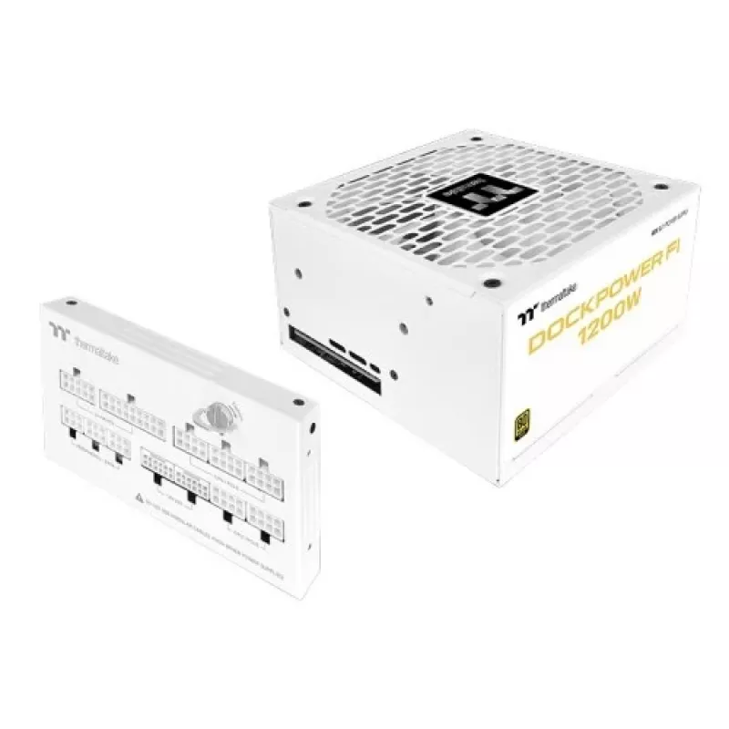 Thermaltake TT Dockpower FI 1200W Snow fonte de alimentação, 1200 W, 80 PLUS Gold, modular, branca