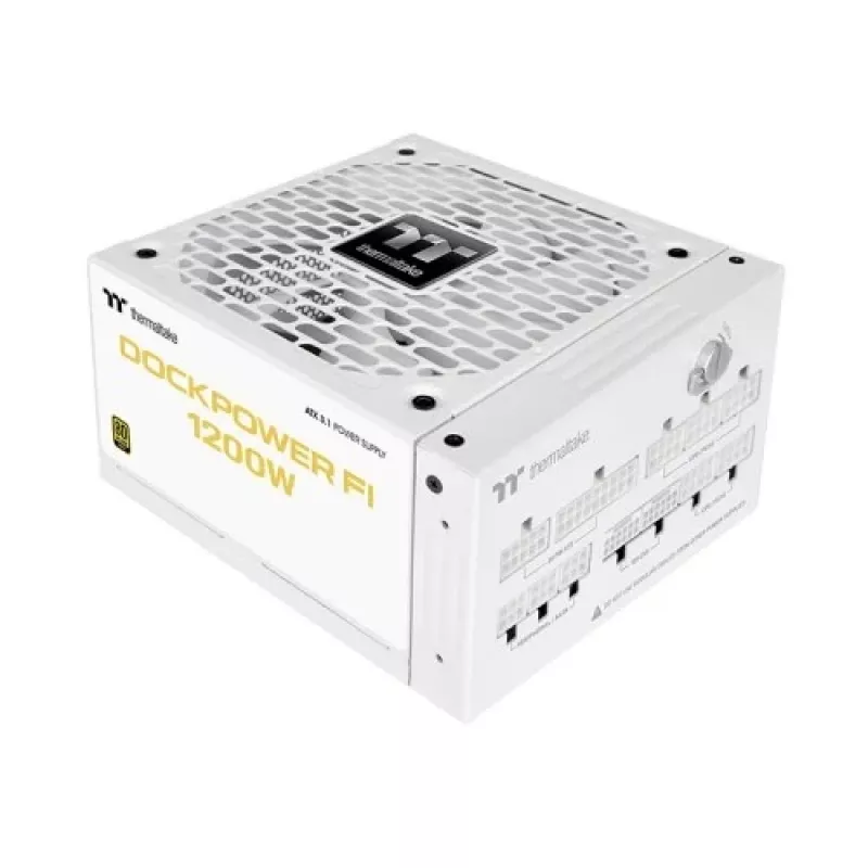 Thermaltake TT Dockpower FI 1200W Snow fonte de alimentação, 1200 W, 80 PLUS Gold, modular, branca